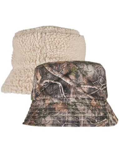 FLE-5003RS-Sherpa Real Tree Camo Reversible Bucket Hat